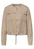 Jacke im Washed-Look mit Tunnelzug safari beige