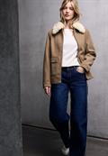 Jacke in Woll-Optik cookie brown