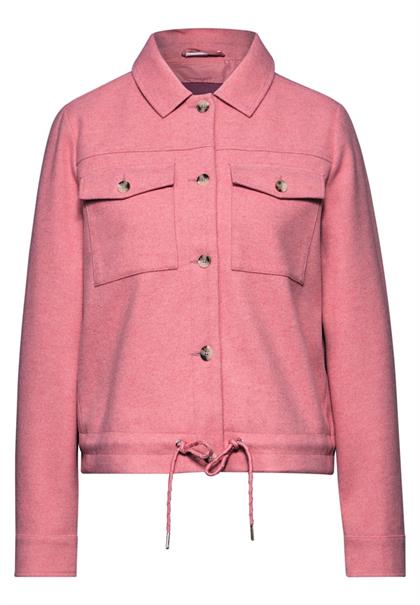 Jacke in Wolloptik sugar coral mel.
