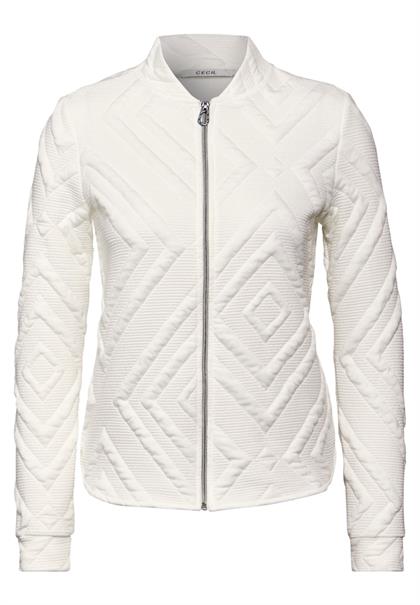 Jacke mit 3D Strukturmuster vanilla white