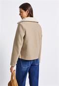 Jacke mit abnehmbarem Kragen soft sand mel.