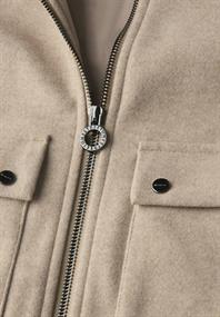 Jacke mit abnehmbarem Kragen soft sand mel.