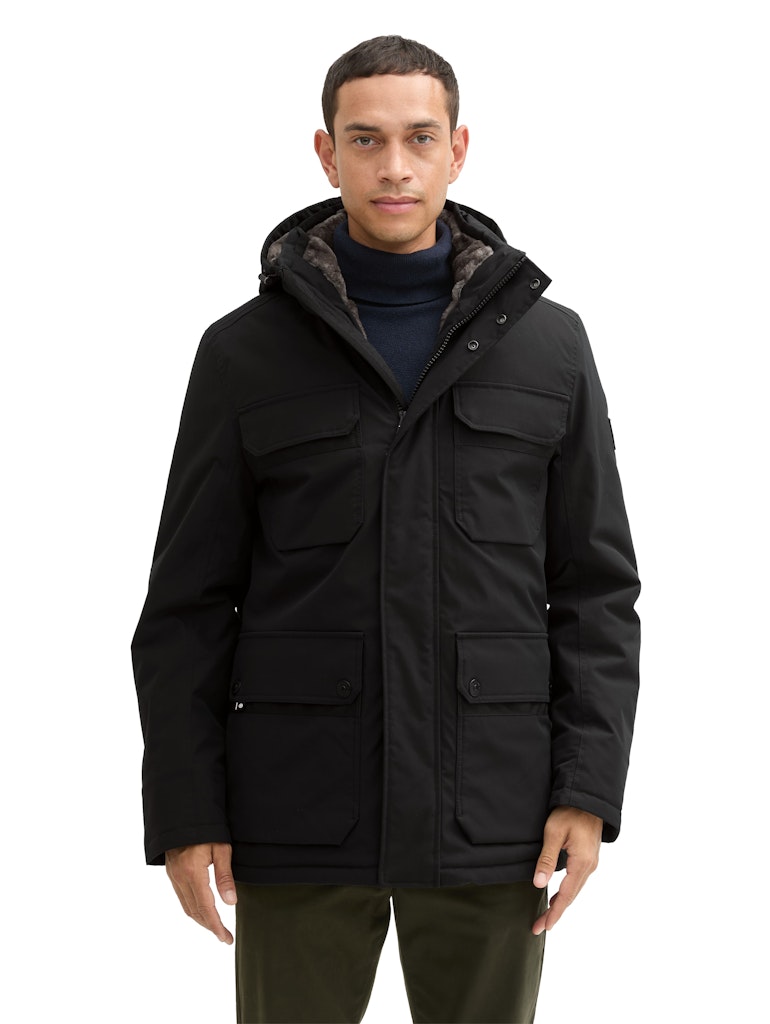 TOM TAILOR Herren Hybrid Pufferjacke Mit Abnehmbarer Kapuze – Regular Fit, Wind- & Kälteabweisend