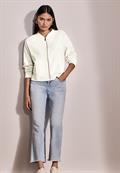 Jacke mit feiner Struktur off white