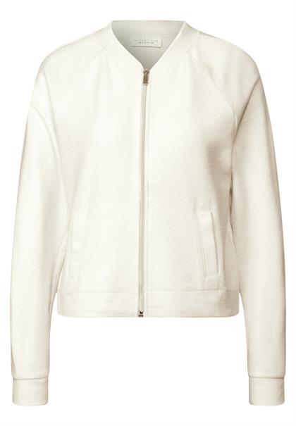 Jacke mit feiner Struktur off white