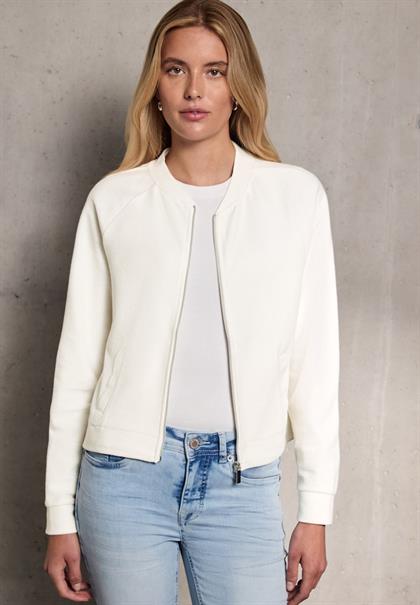 Jacke mit feiner Struktur off white