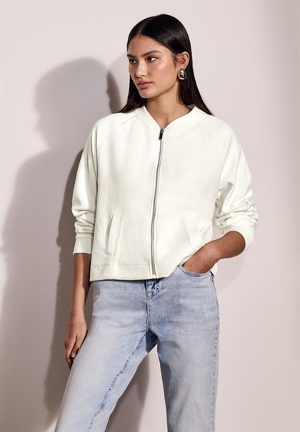 Jacke mit feiner Struktur off white