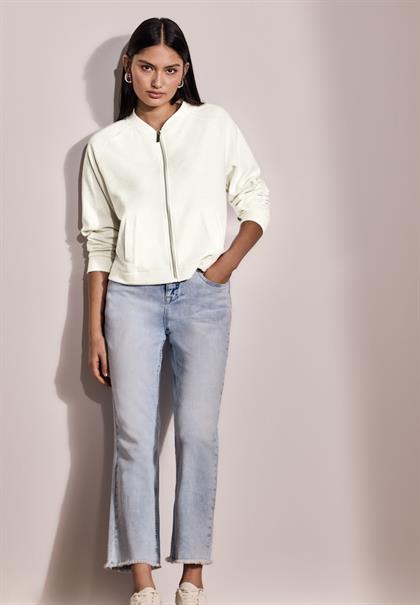 Jacke mit feiner Struktur off white