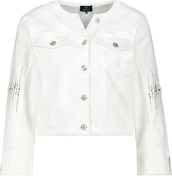 Jacke mit Fransen weiß