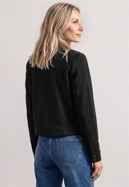 Jacke mit Hemdkragen und Brusttaschen black
