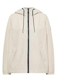 Jacke mit Kapuze und Tunnelzug dust beige