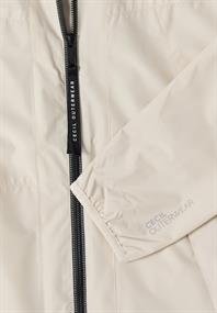 Jacke mit Kapuze und Tunnelzug dust beige