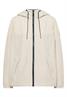 Jacke mit Kapuze und Tunnelzug dust beige