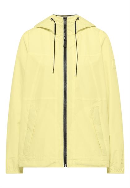 Jacke mit Kapuze und Tunnelzug iced yellow
