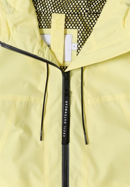 Jacke mit Kapuze und Tunnelzug iced yellow