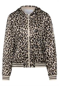 Jacke mit Leo-Muster black