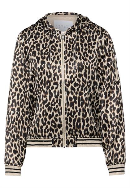 Jacke mit Leo-Muster black