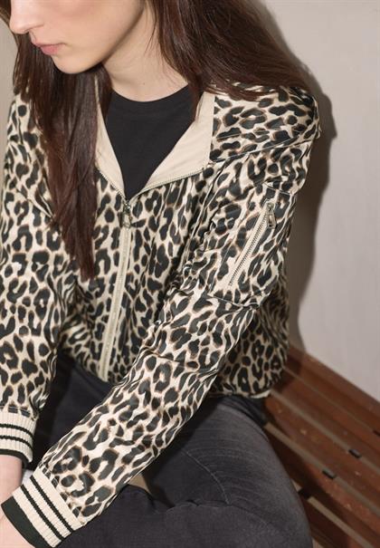 Jacke mit Leo-Muster black