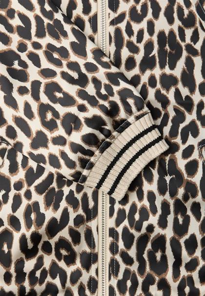 Jacke mit Leo-Muster black