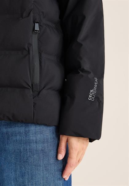 Jacke mit moderner Steppung black
