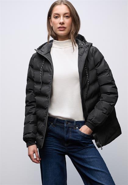 Jacke mit Steppmuster black