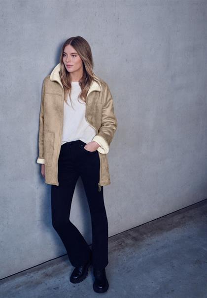 Jacke mit Teddy-Details reef sand