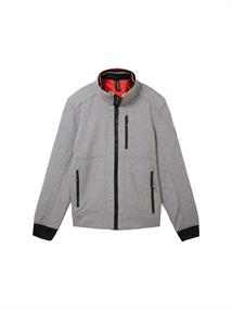 Jacke mit verdeckter Kapuze steel knitted structure