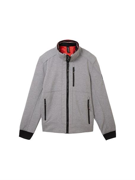 Jacke mit verdeckter Kapuze steel knitted structure