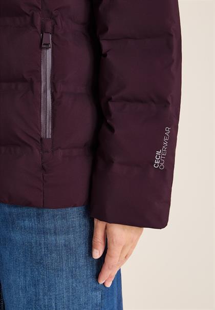Jacke mit verklebten Nähten dark plum