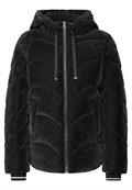 Jacke mit Wellen-Steppung black