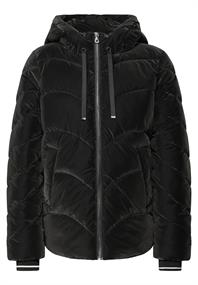 Jacke mit Wellen-Steppung black