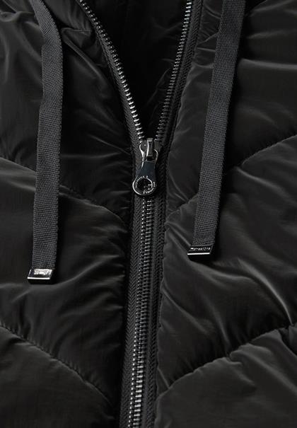 Jacke mit Wellen-Steppung black
