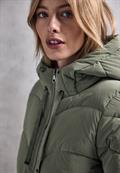Jacke mit Wellen-Steppung lichen green