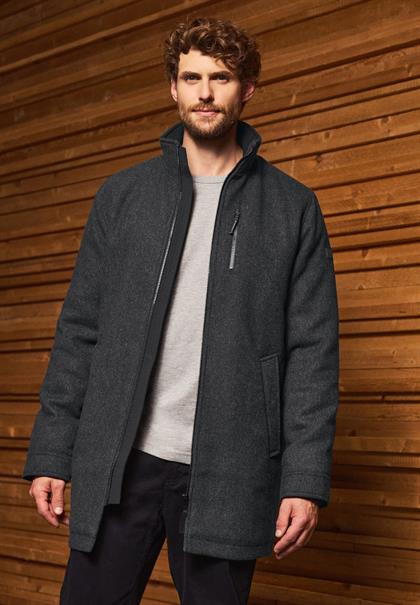 Jacke mit Wollanteil dark anthracite melange