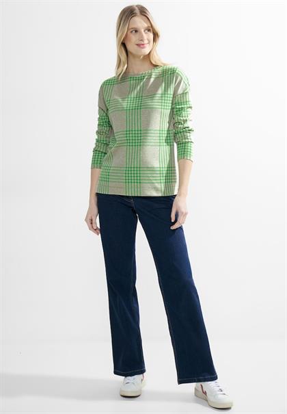 Jacquard Karoshirt celery green