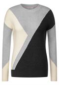 Jacquard Strickpullover black melange