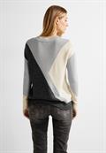 Jacquard Strickpullover black melange