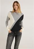 Jacquard Strickpullover black melange