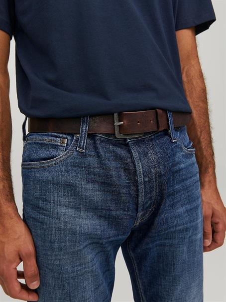 JACVICTOR LEATHER BELT NOOS black coffee