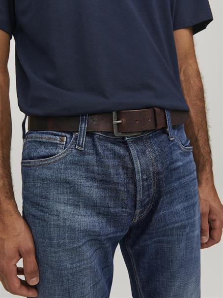 JACVICTOR LEATHER BELT NOOS black coffee