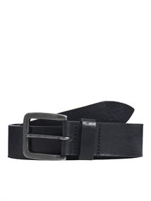 JACVICTOR LEATHER BELT NOOS black