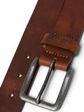 JACVICTOR LEATHER BELT NOOS mocha bisque