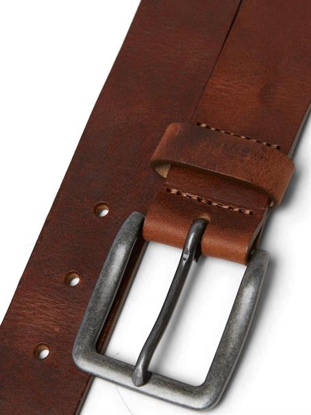 JACVICTOR LEATHER BELT NOOS mocha bisque