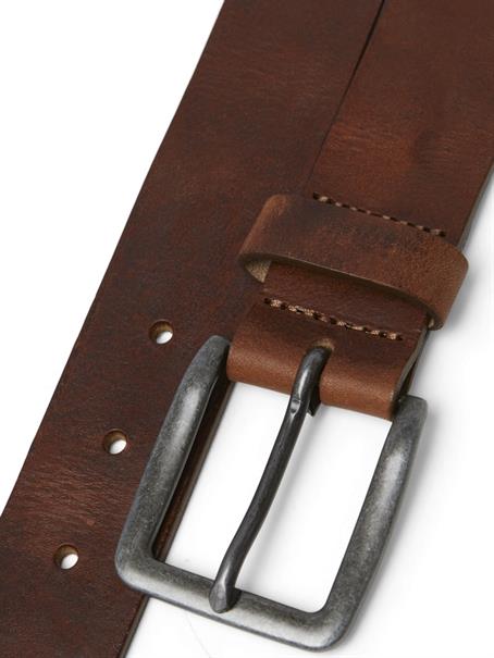 JACVICTOR LEATHER BELT NOOS mocha bisque