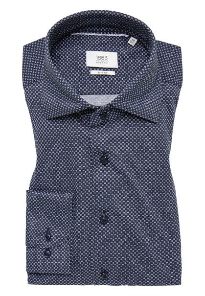 Japanese Knitted Jersey Langarm dunkelblau