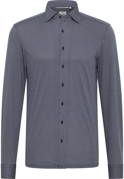 Japanese Knitted Jersey Langarm dunkelblau