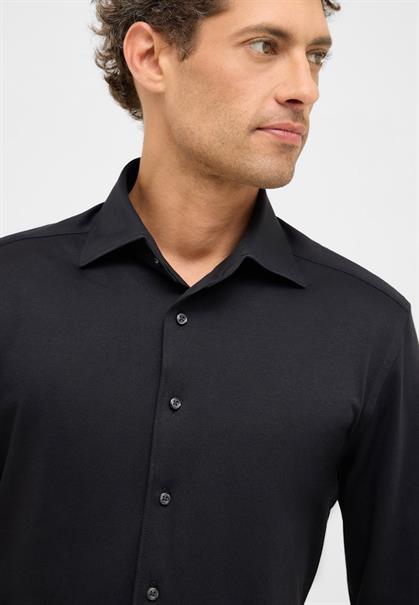 Japanese Knitted Single-Jersey Langarm schwarz