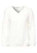 Jaquard-Bluse vanilla white