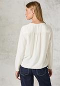 Jaquard-Bluse vanilla white