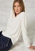 Jaquard-Bluse vanilla white